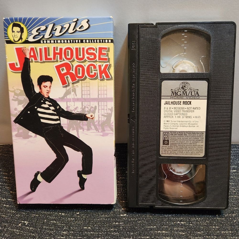 🔥 Jailhouse Rock Elvis (VHS, 1997, Includes Original Theatrical Trailer)